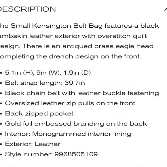 KURT GEIGER KENSINGTON  BELTBAG FANNY PACK - Picture 3 of 5